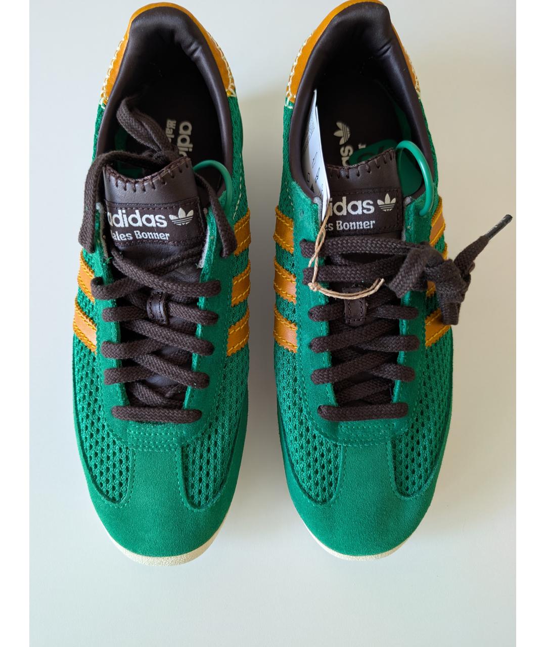 ADIDAS Зеленые замшевые низкие кроссовки / кеды, фото 2