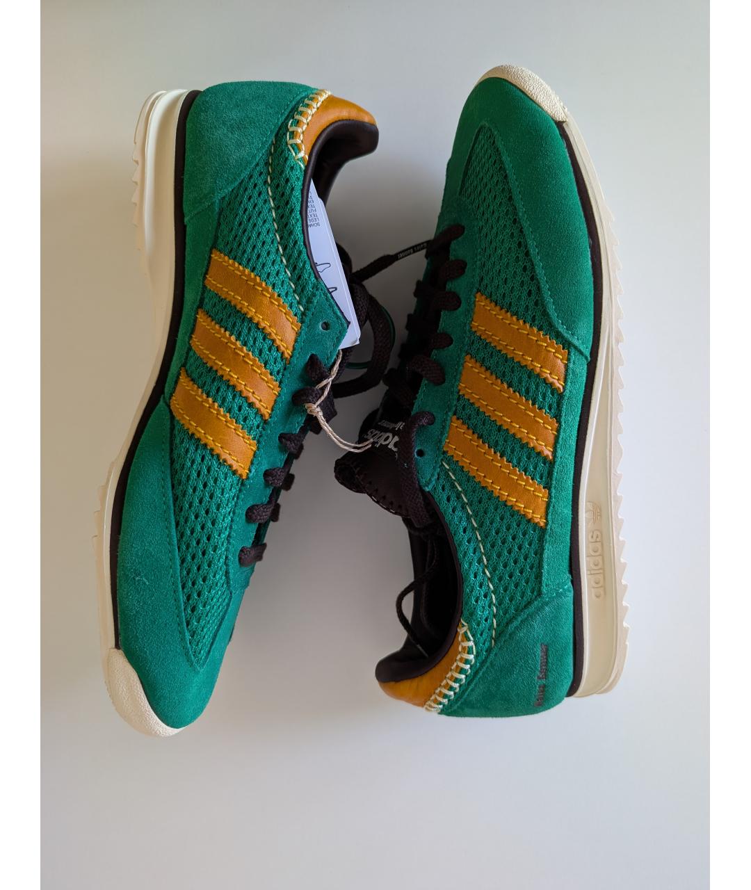 ADIDAS Зеленые замшевые низкие кроссовки / кеды, фото 4