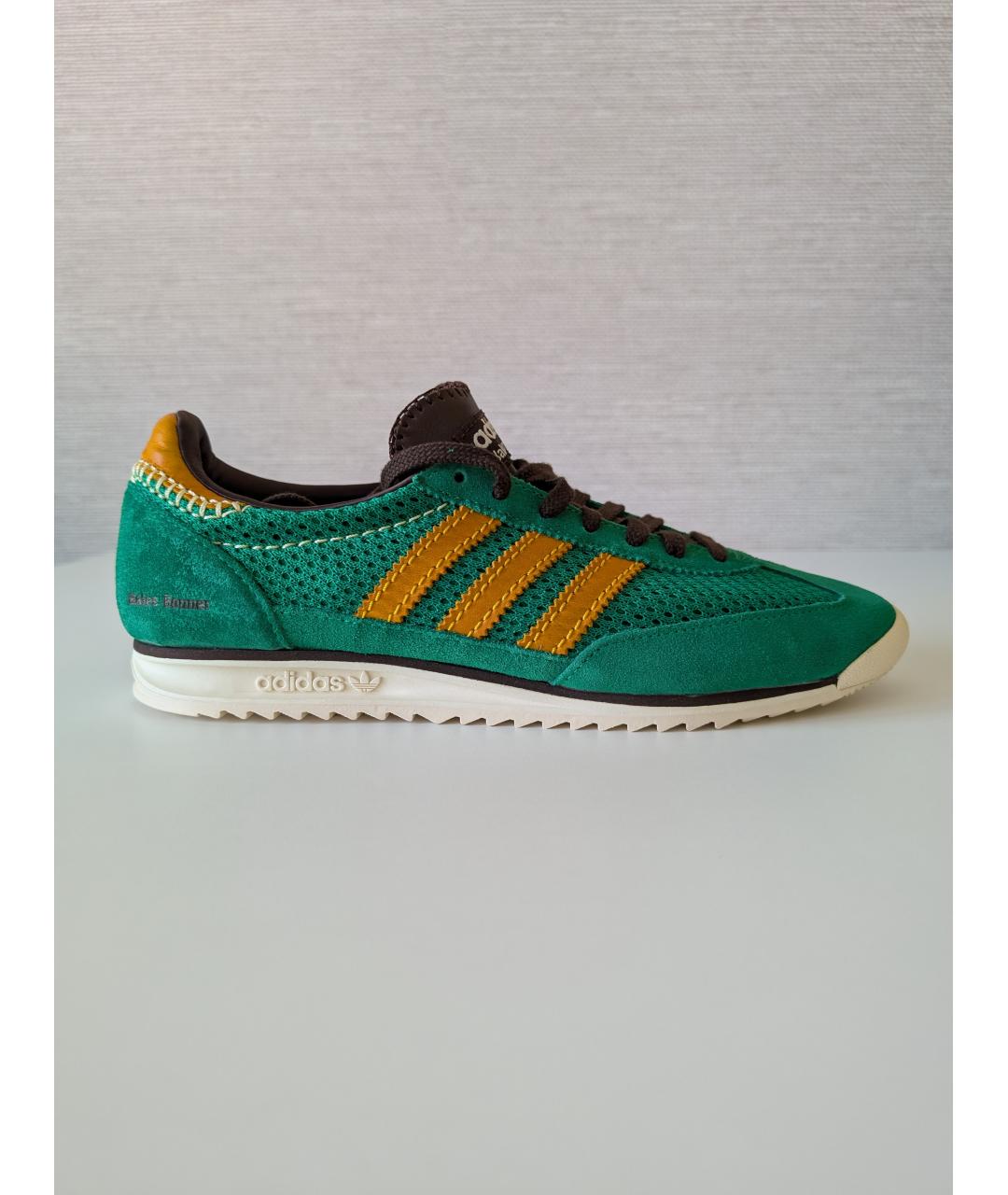 ADIDAS Зеленые замшевые низкие кроссовки / кеды, фото 10