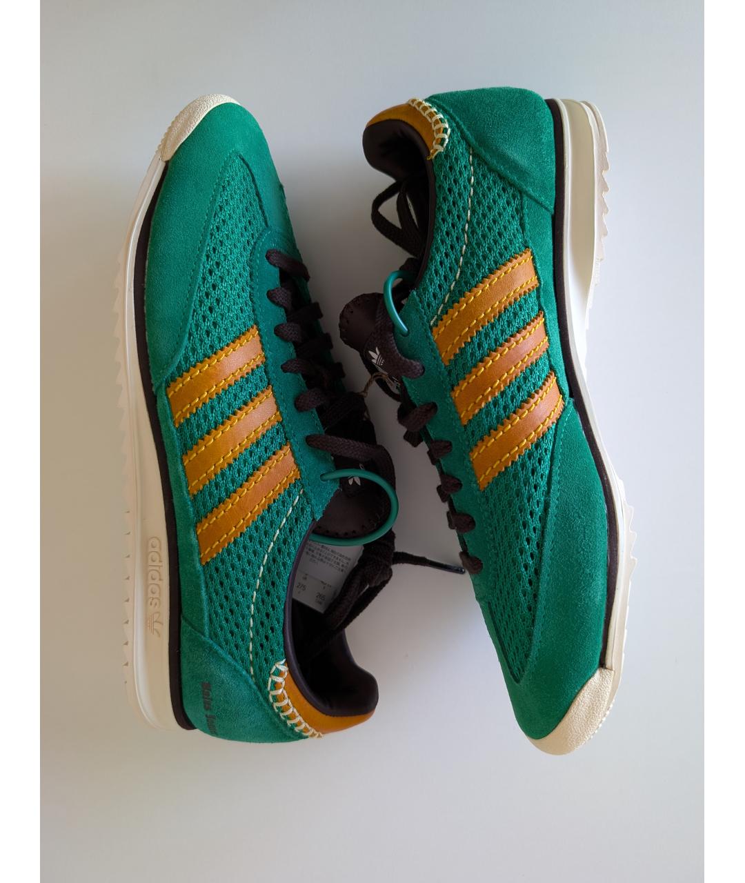 ADIDAS Зеленые замшевые низкие кроссовки / кеды, фото 5