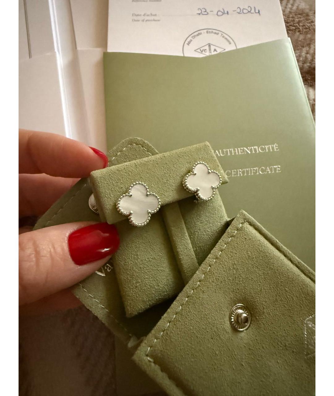 VAN CLEEF & ARPELS Белые серьги из белого золота, фото 2