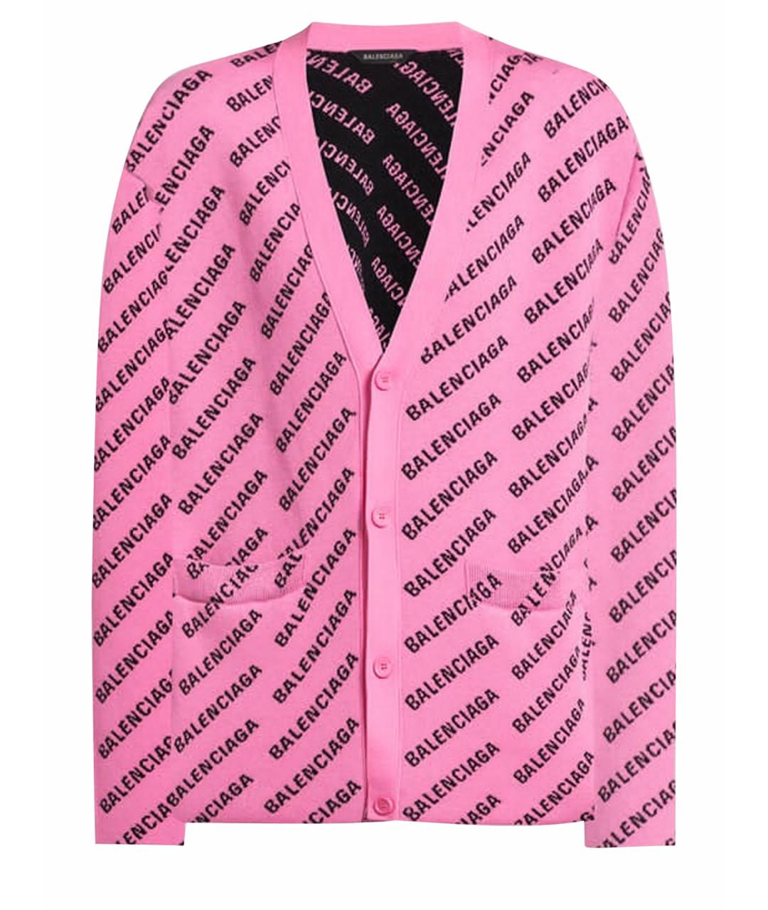 BALENCIAGA Розовый хлопковый кардиган, фото 1