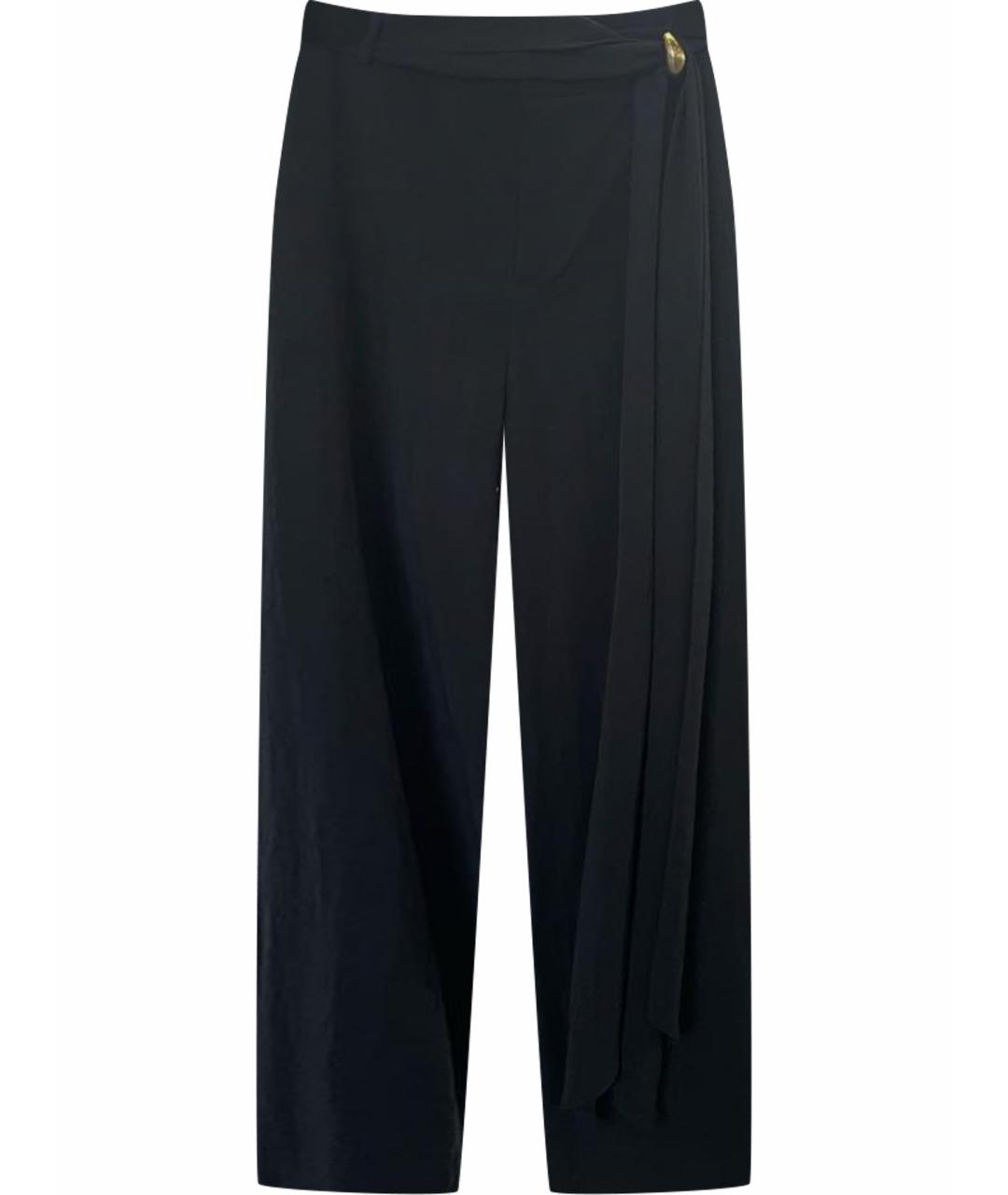 BLUMARINE Черные вискозные брюки широкие, фото 1