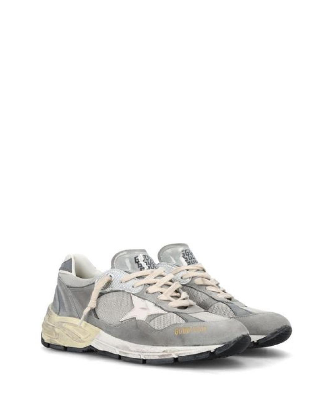 GOLDEN GOOSE DELUXE BRAND Серые кожаные низкие кроссовки / кеды, фото 3