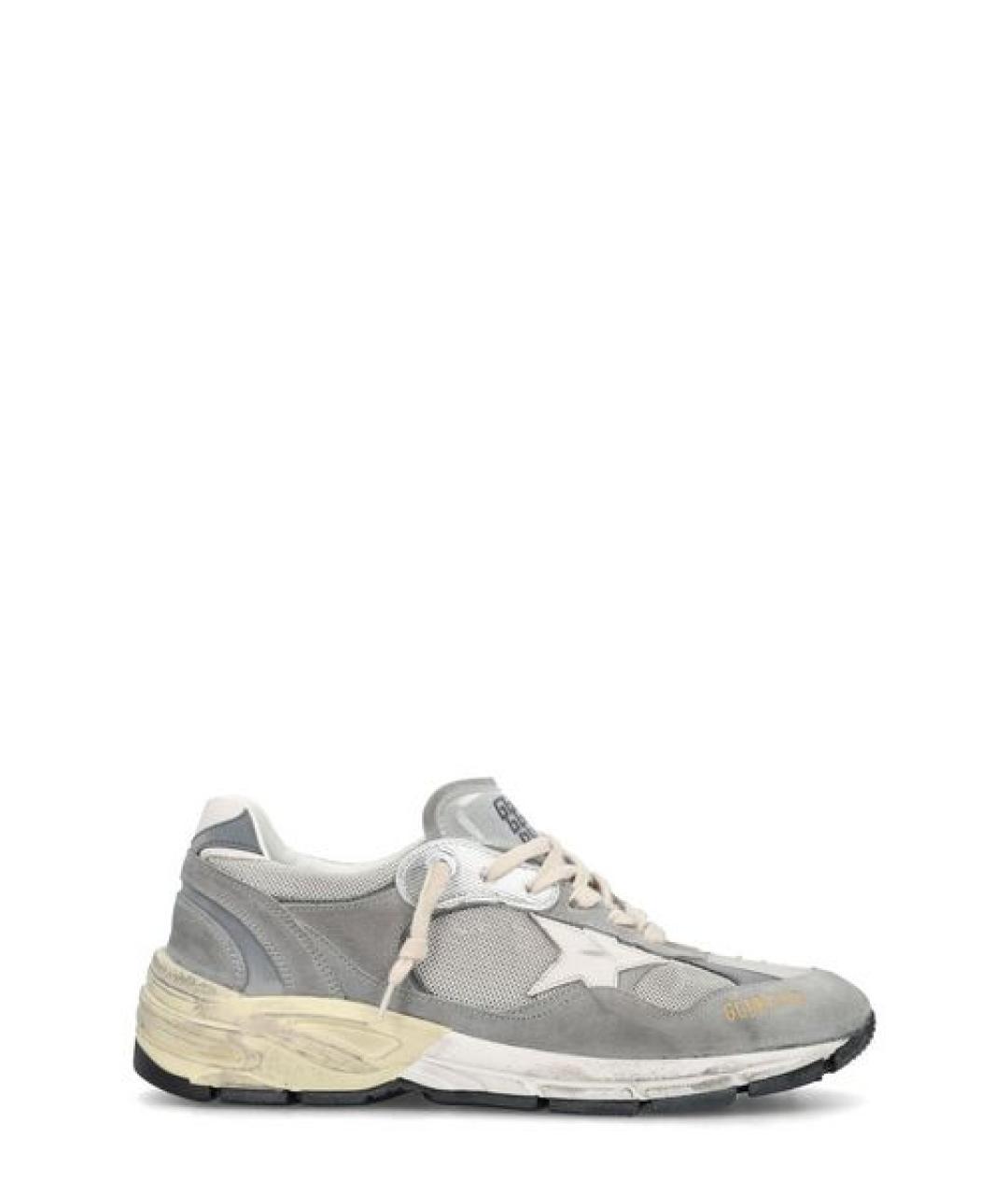 GOLDEN GOOSE DELUXE BRAND Серые кожаные низкие кроссовки / кеды, фото 1