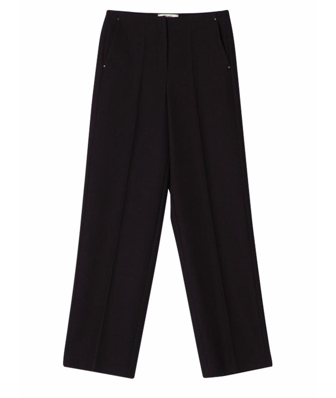 FENDI Фиолетовые шерстяные прямые брюки, фото 1