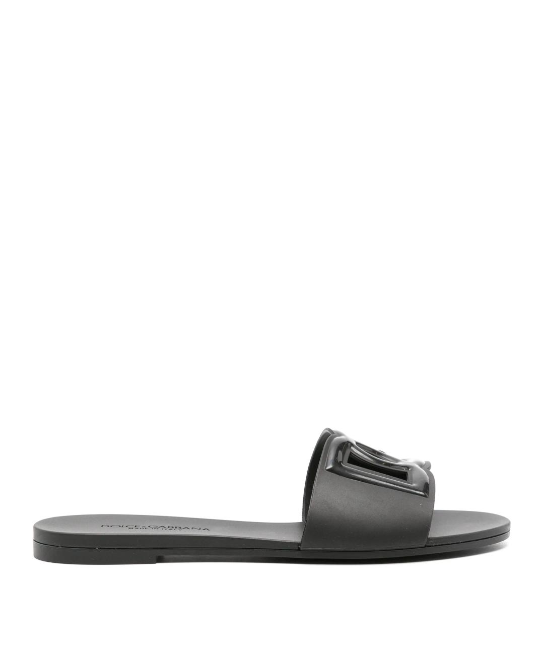 DOLCE&GABBANA Черные шлепанцы, фото 1