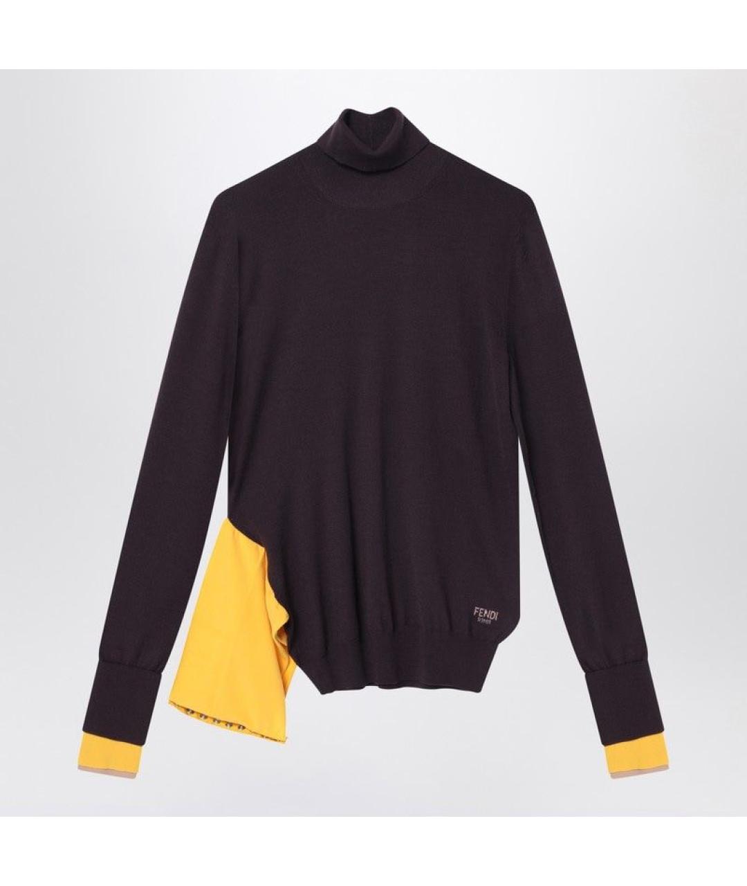 FENDI Фиолетовая шерстяная водолазка, фото 4