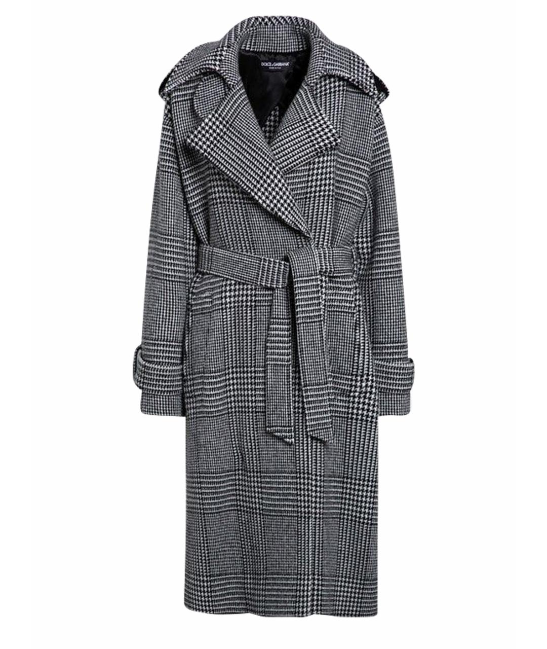 DOLCE&GABBANA Серое шерстяное пальто, фото 1