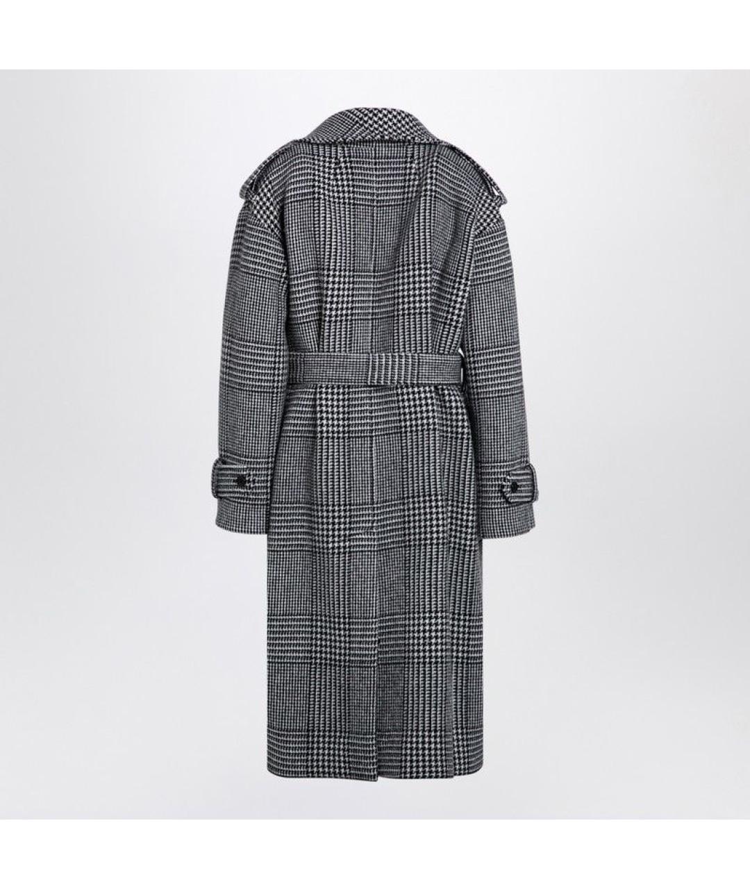 DOLCE&GABBANA Серое шерстяное пальто, фото 2