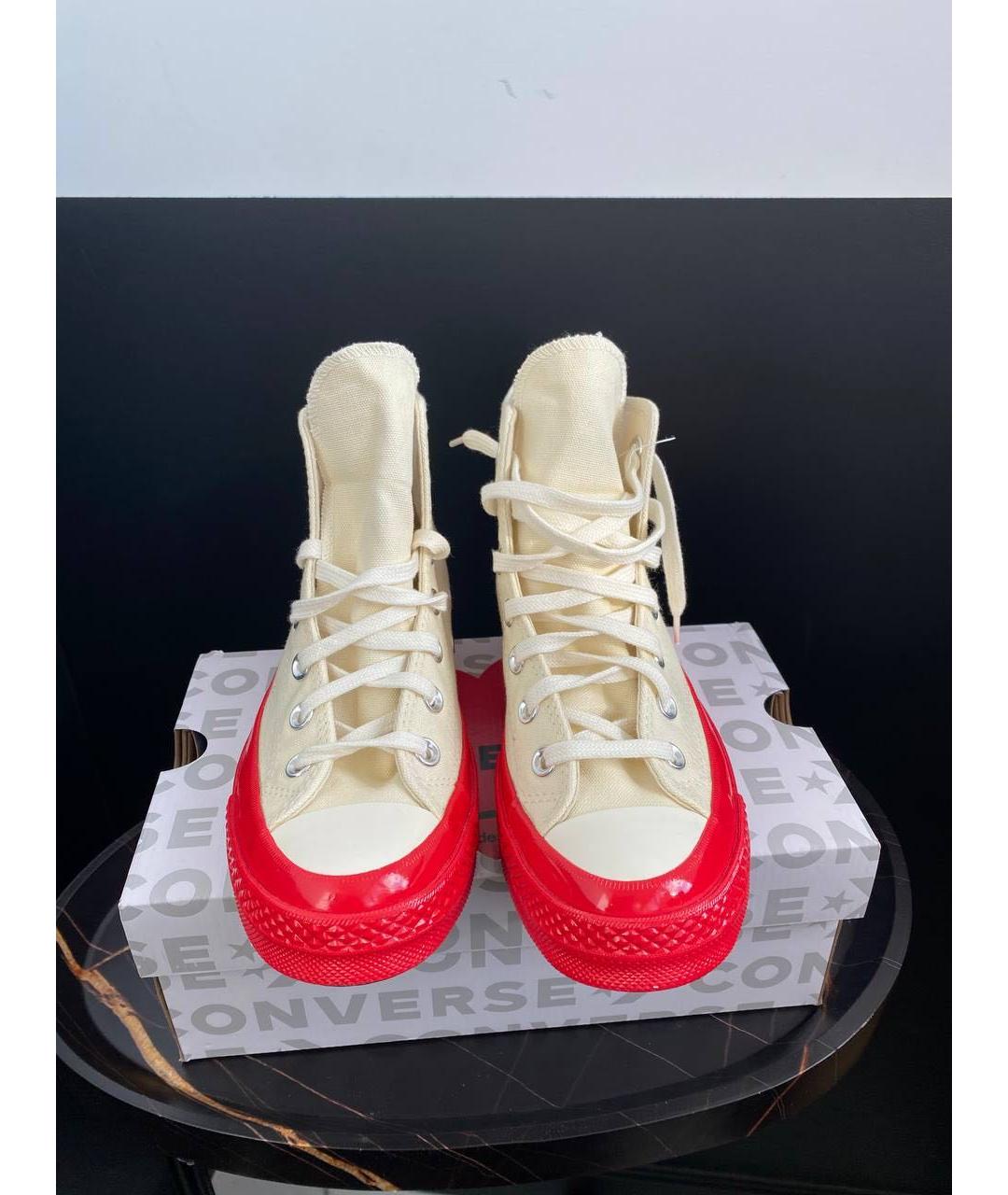 CONVERSE Бежевые текстильные кеды, фото 2