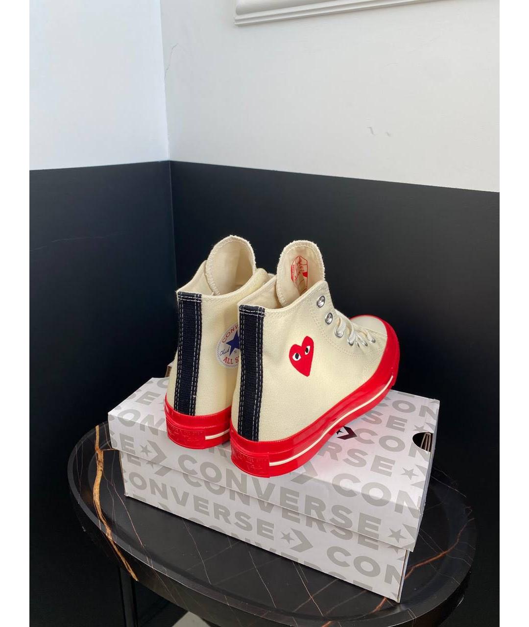 CONVERSE Бежевые текстильные кеды, фото 3
