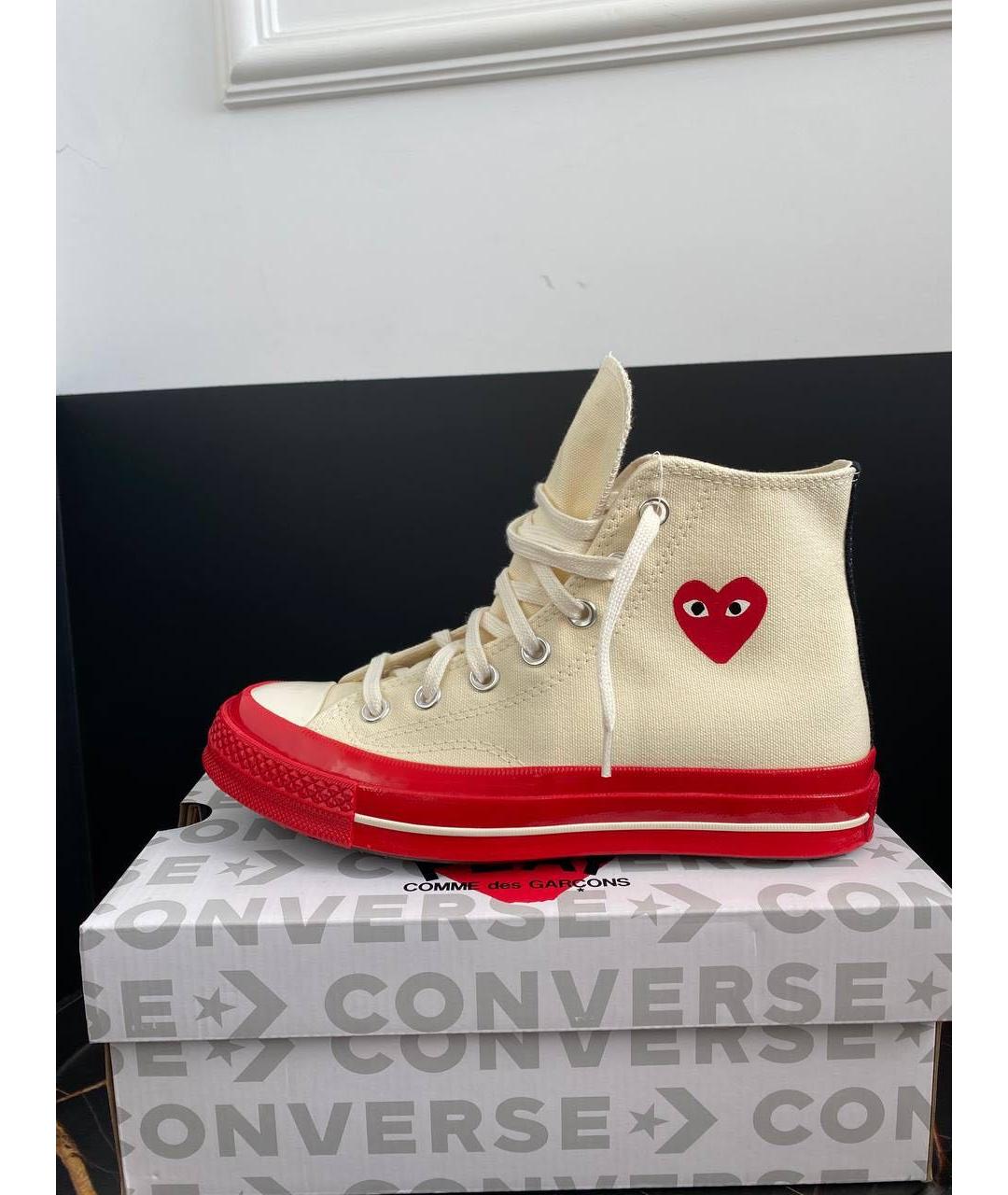 CONVERSE Бежевые текстильные кеды, фото 7