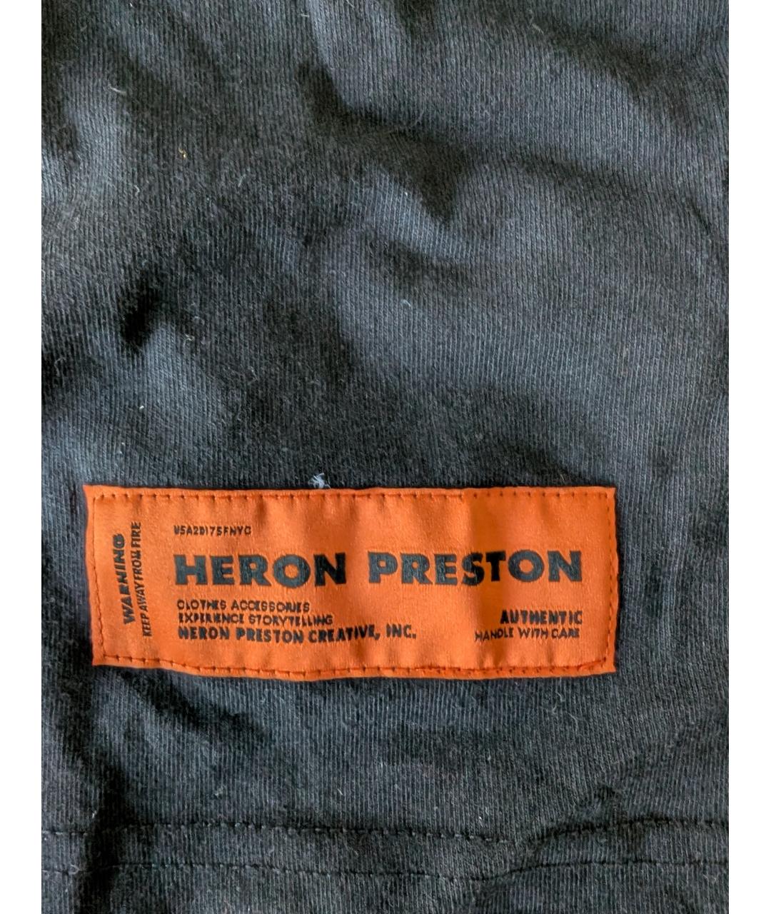 HERON PRESTON Черная хлопковая футболка, фото 6