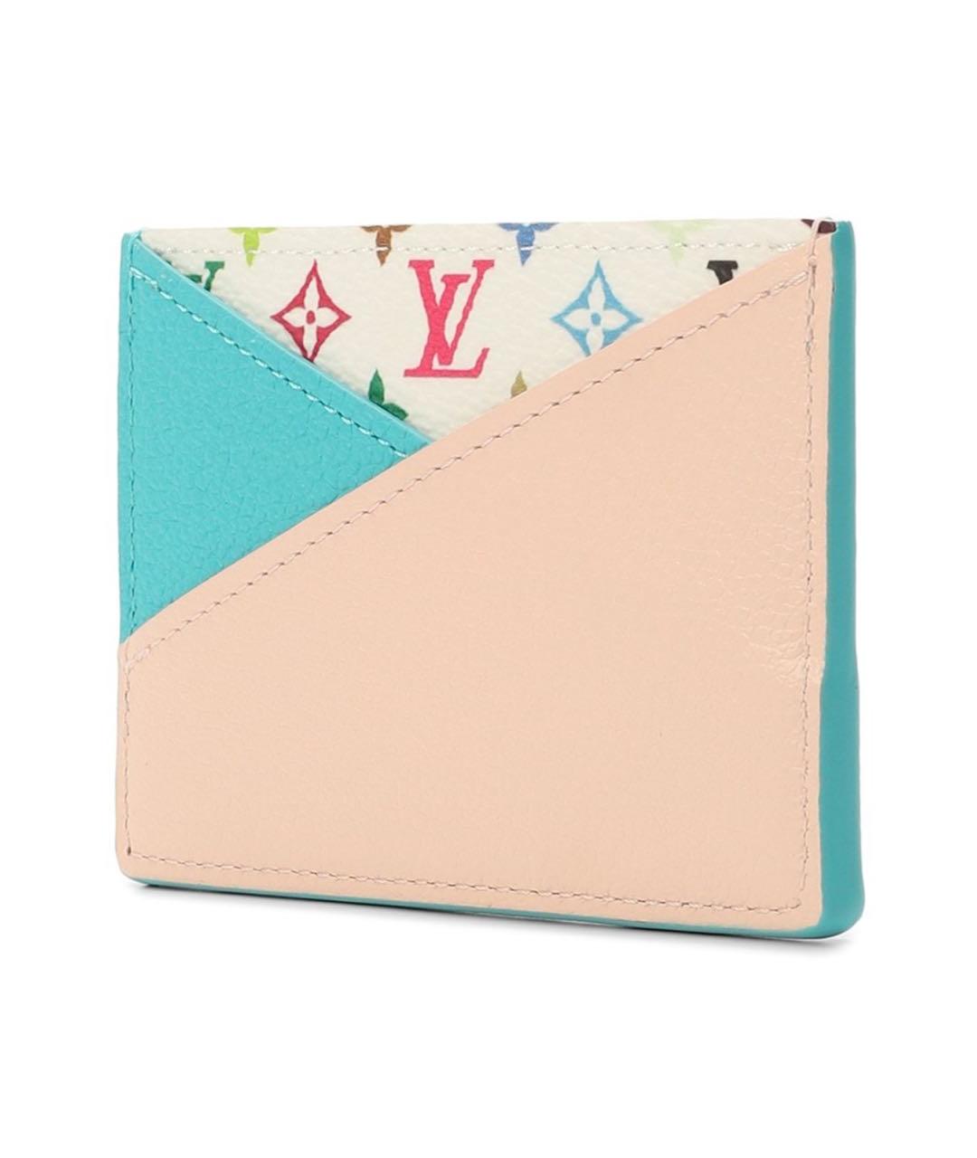 LOUIS VUITTON Бирюзовый кожаный кардхолдер, фото 3