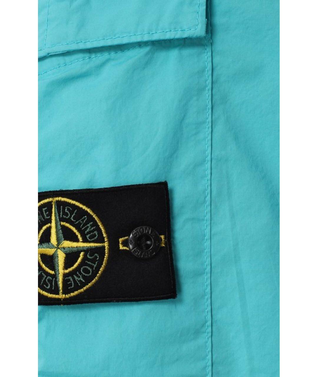 STONE ISLAND Голубые хлопковые повседневные брюки, фото 4
