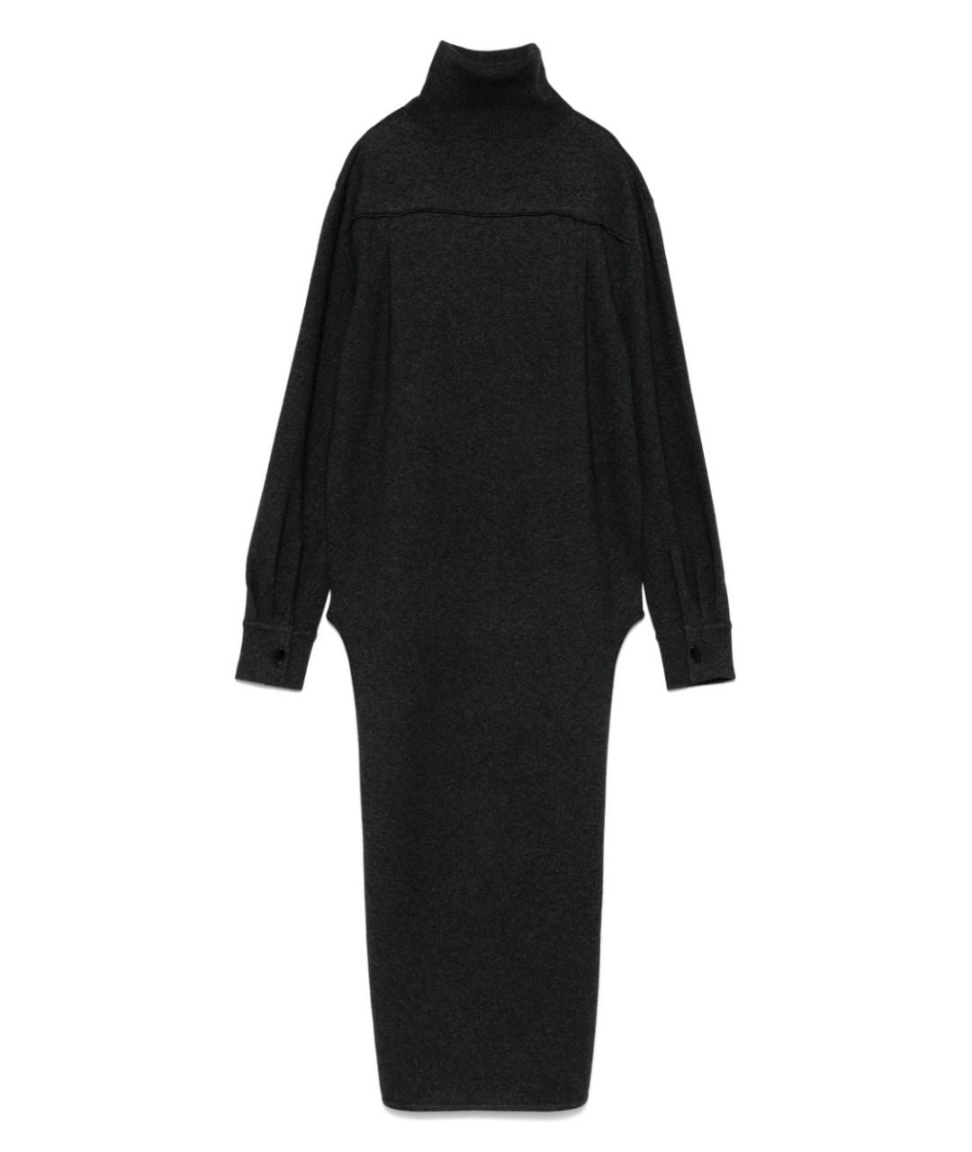 GIVENCHY Антрацитовое шерстяное повседневное платье, фото 2