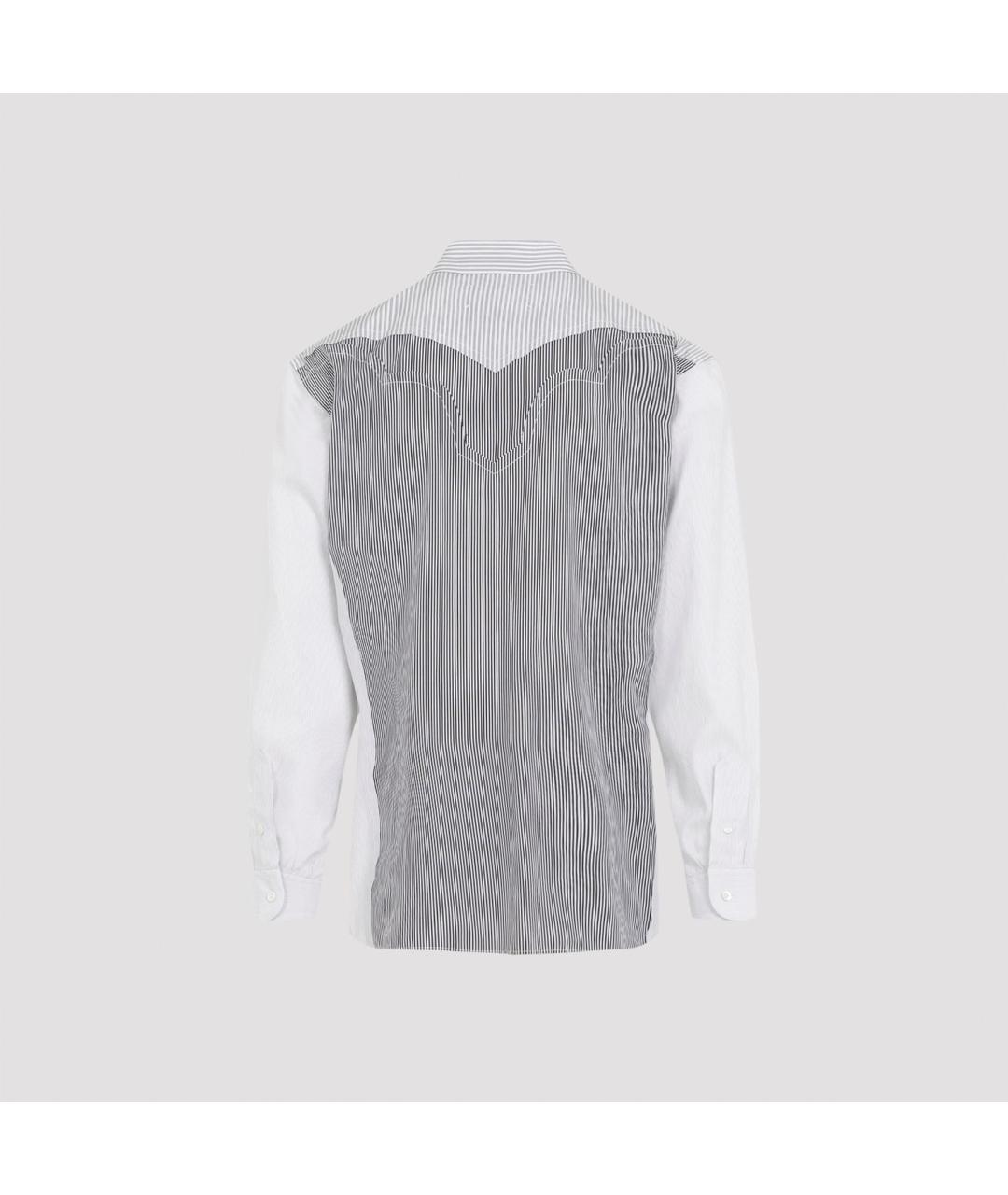 MAISON MARGIELA Белая хлопковая кэжуал рубашка, фото 3