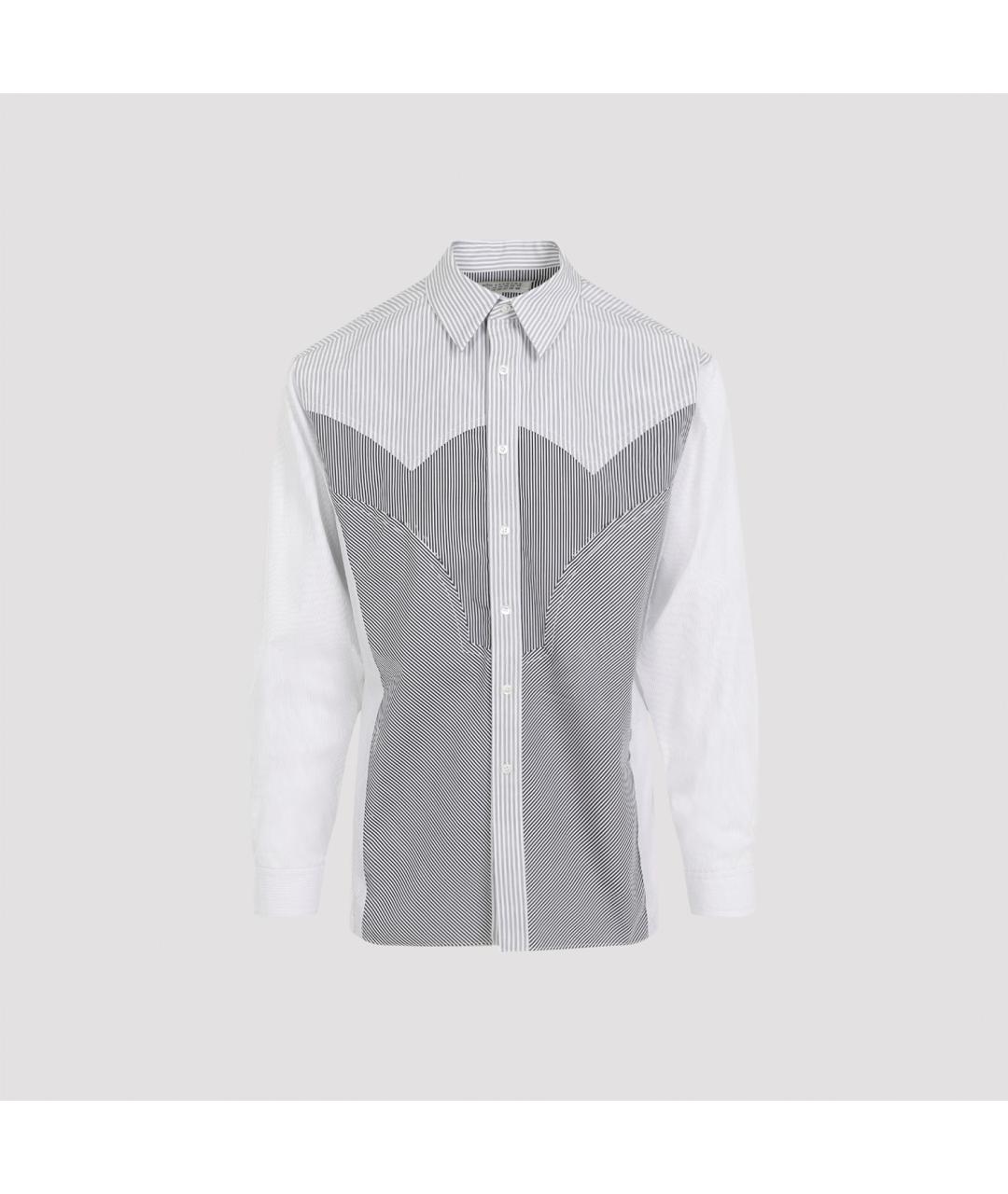 MAISON MARGIELA Белая хлопковая кэжуал рубашка, фото 2