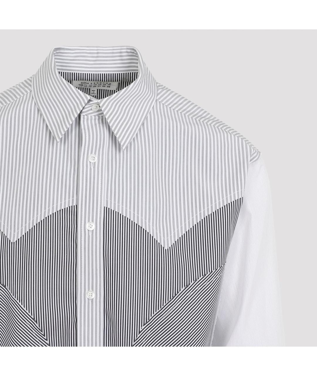 MAISON MARGIELA Белая хлопковая кэжуал рубашка, фото 5