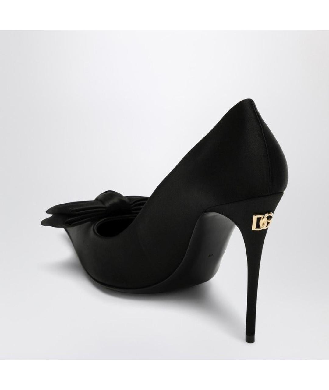 DOLCE&GABBANA Черные текстильные туфли, фото 4
