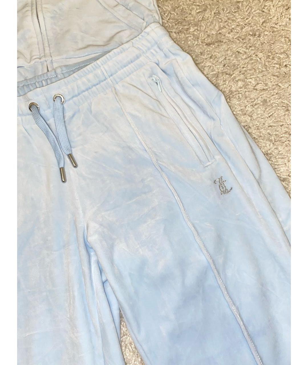 JUICY COUTURE Голубой велюровый спортивные костюмы, фото 4