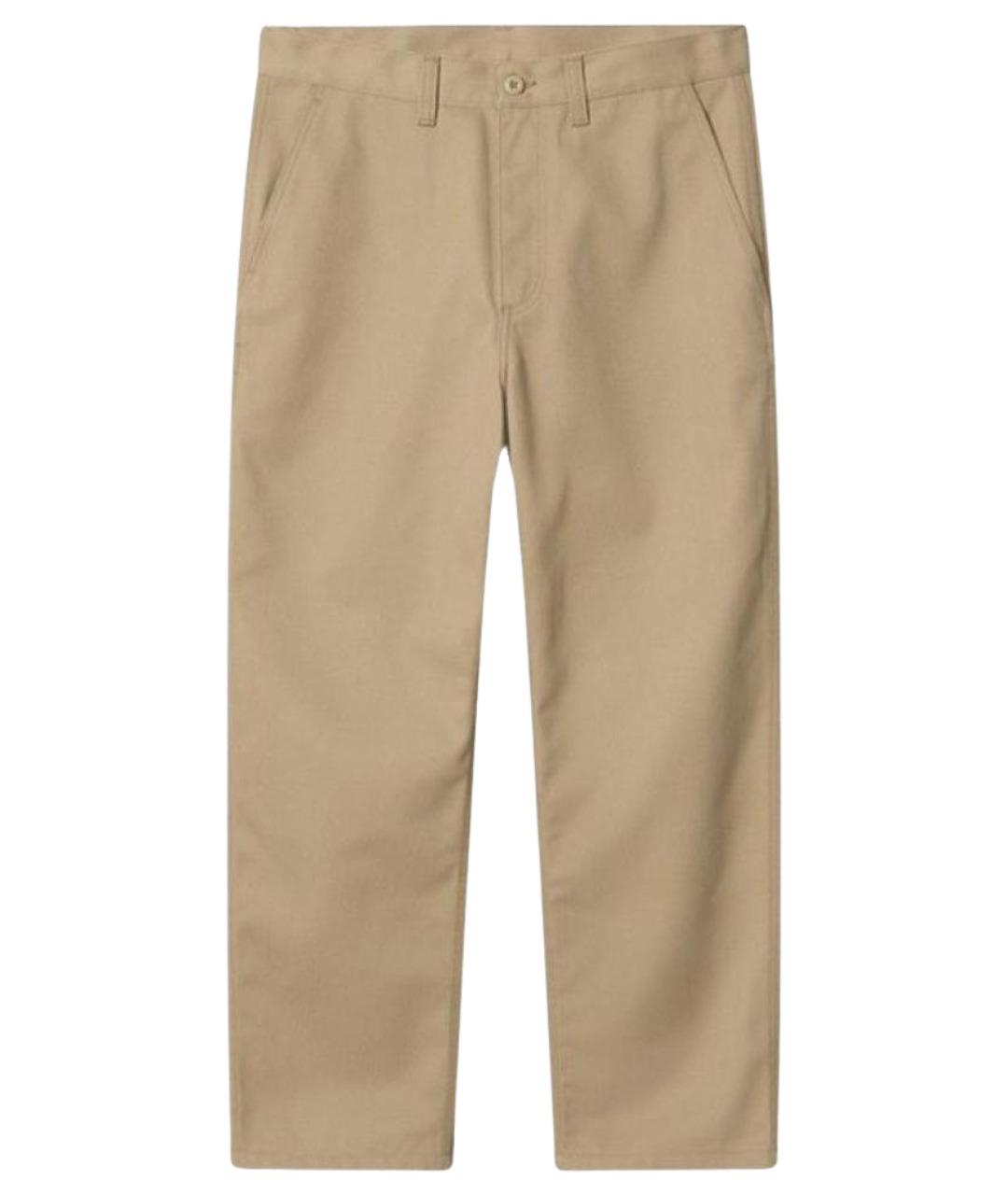 CARHARTT WIP Коричневые полиэстеровые повседневные брюки, фото 1