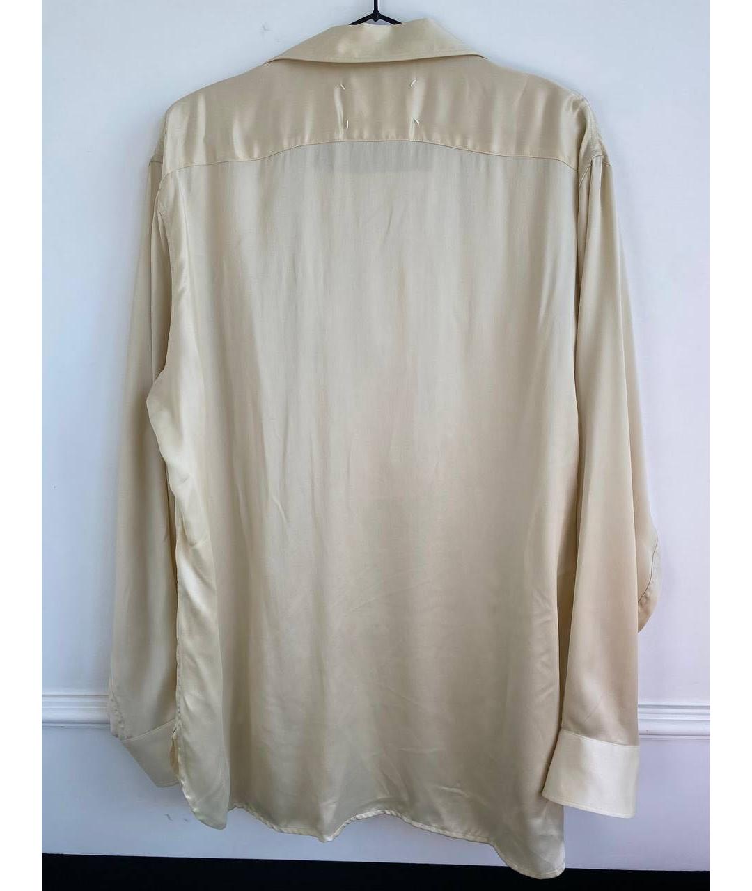 MAISON MARGIELA Бежевая шелковая рубашка, фото 2