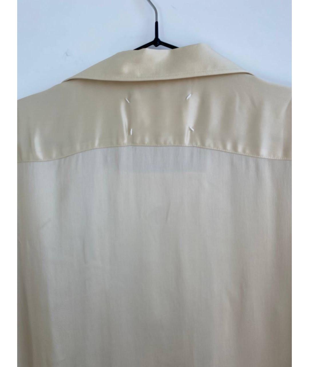 MAISON MARGIELA Бежевая шелковая рубашка, фото 4
