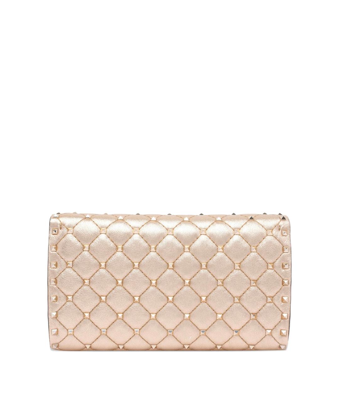 VALENTINO Золотая кожаная сумка через плечо, фото 2