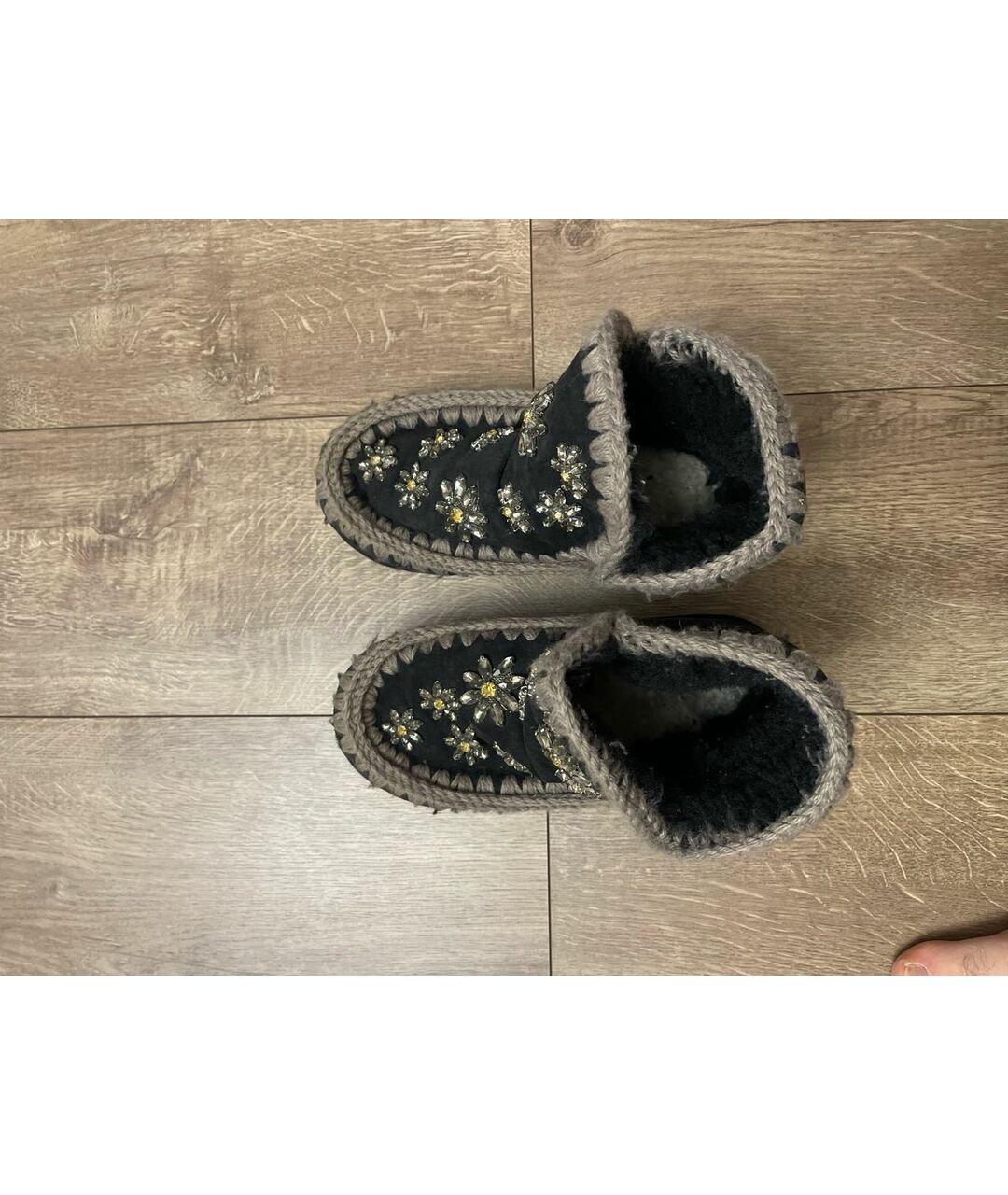 MOU Антрацитовые замшевые ботинки, фото 3