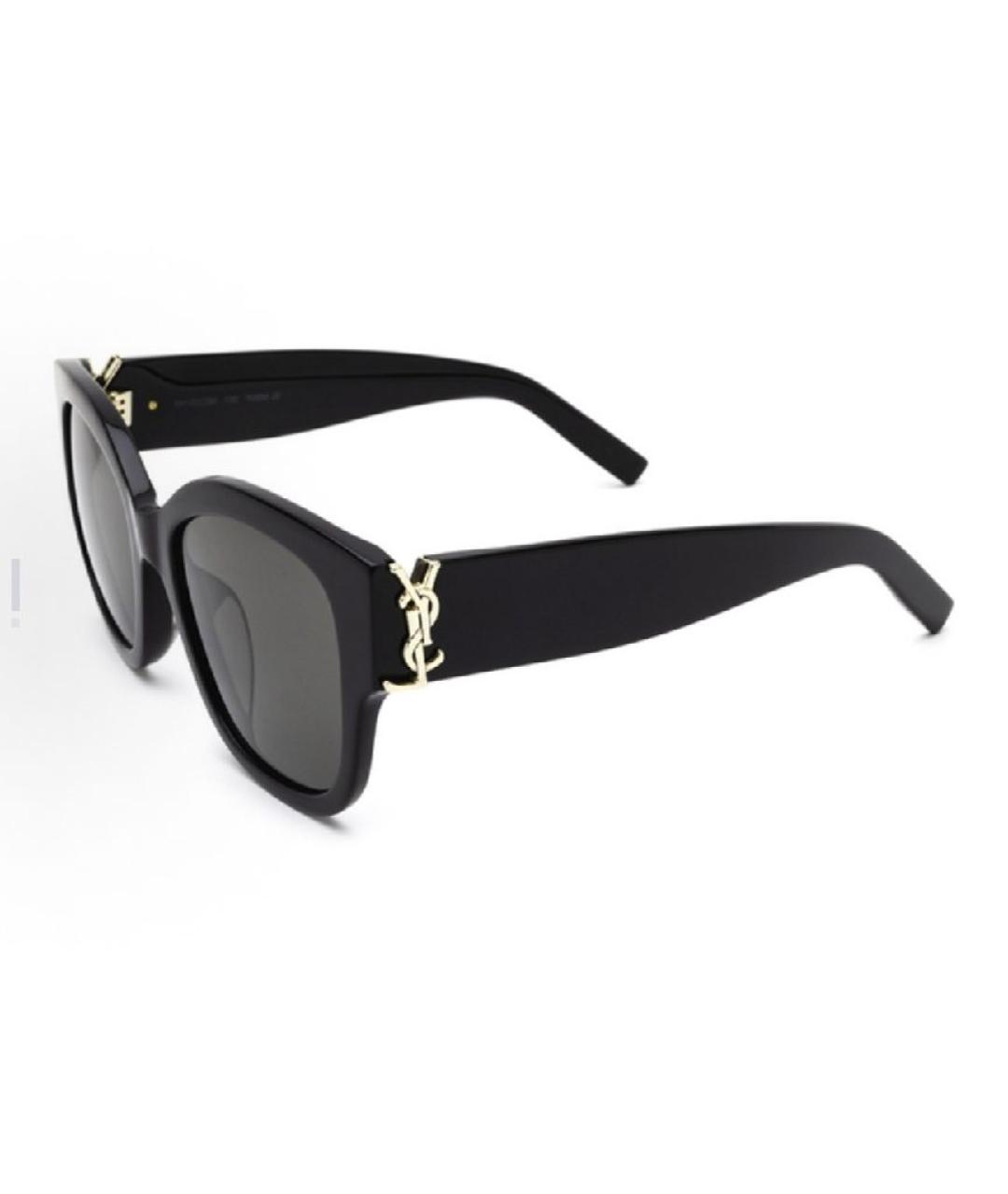 SAINT LAURENT Черные пластиковые солнцезащитные очки, фото 2