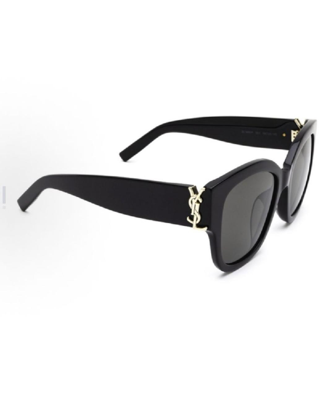 SAINT LAURENT Черные пластиковые солнцезащитные очки, фото 3