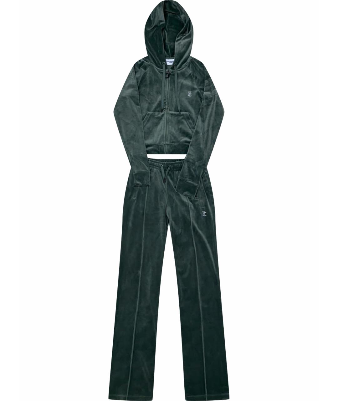 JUICY COUTURE Зеленый велюровый спортивные костюмы, фото 1