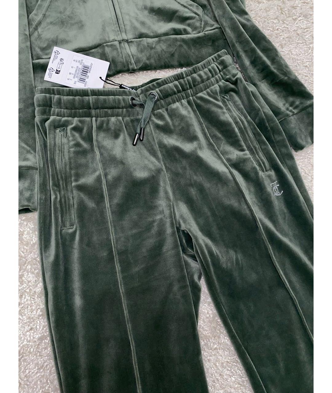 JUICY COUTURE Зеленый велюровый спортивные костюмы, фото 3