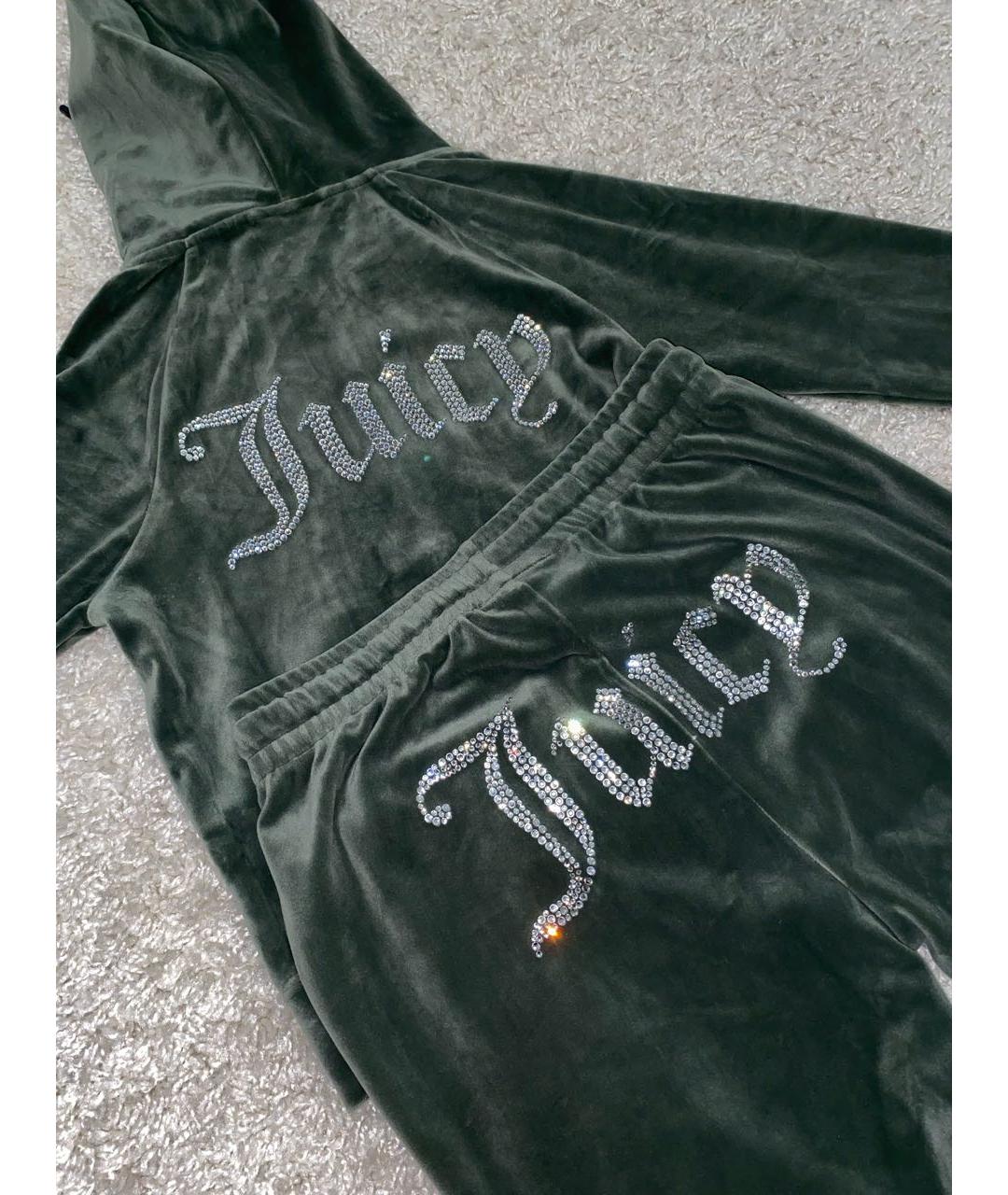 JUICY COUTURE Зеленый велюровый спортивные костюмы, фото 4