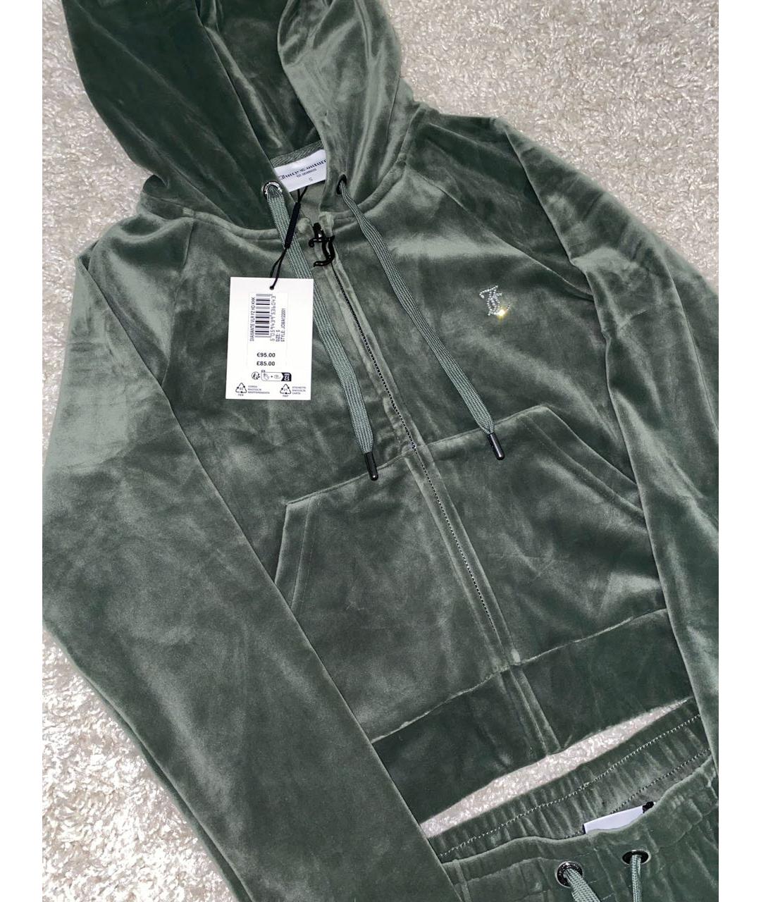 JUICY COUTURE Зеленый велюровый спортивные костюмы, фото 2