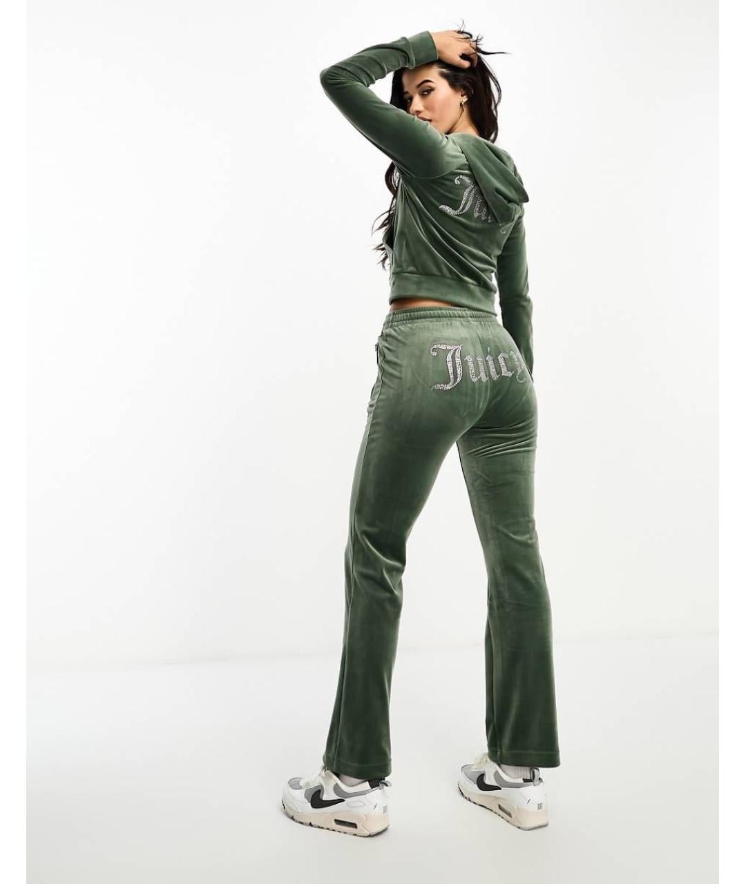 JUICY COUTURE Зеленый велюровый спортивные костюмы, фото 6