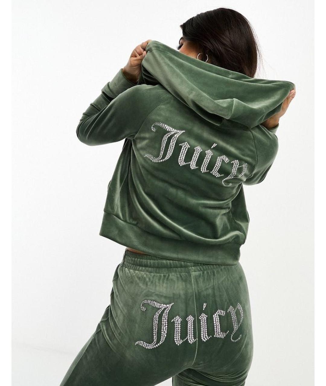 JUICY COUTURE Зеленый велюровый спортивные костюмы, фото 5