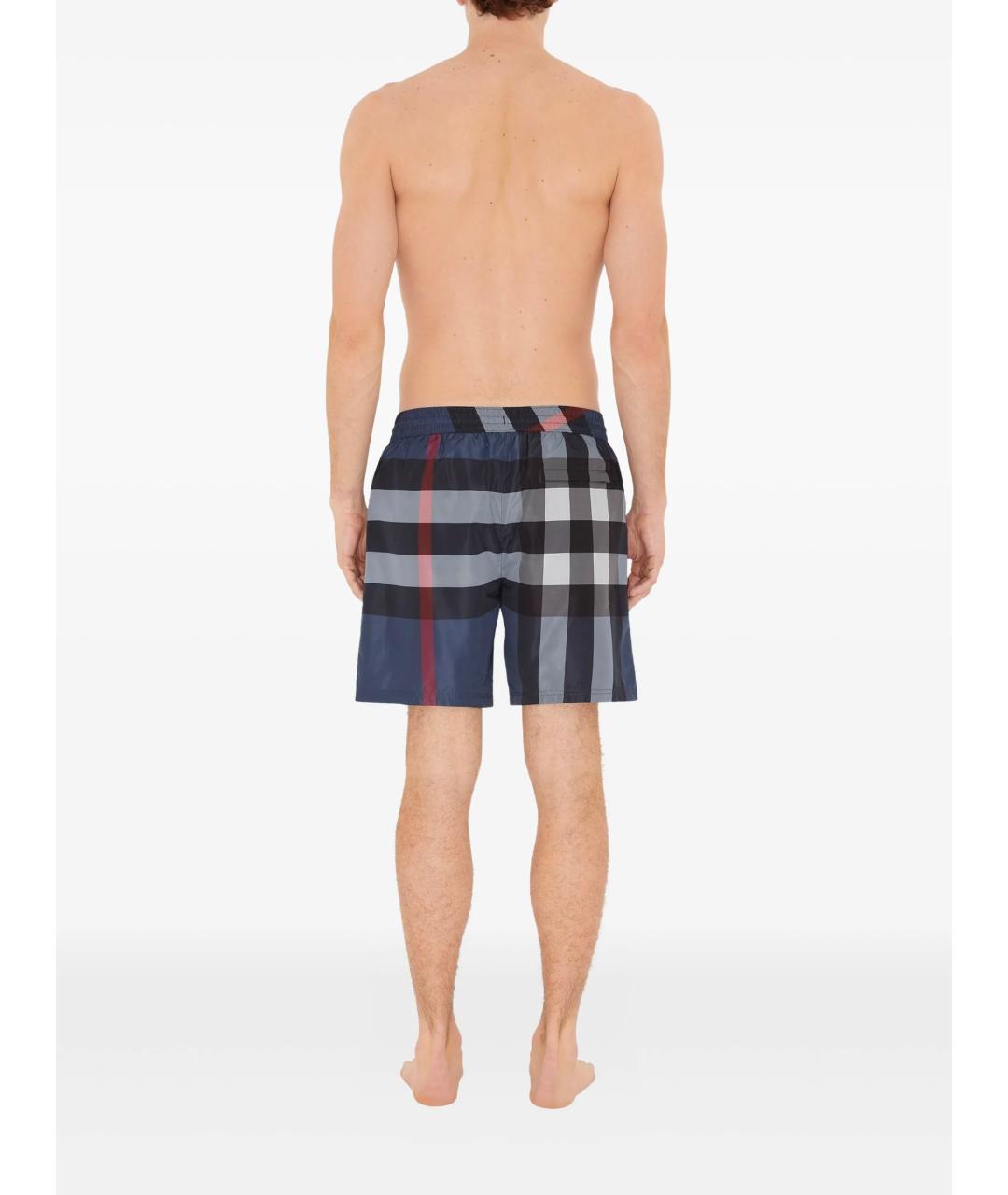 BURBERRY Синие полиэстеровые плавки, фото 5