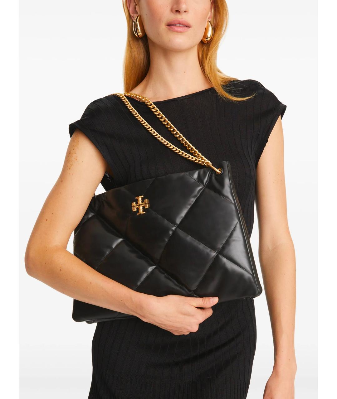 TORY BURCH Черная кожаная сумка через плечо, фото 2