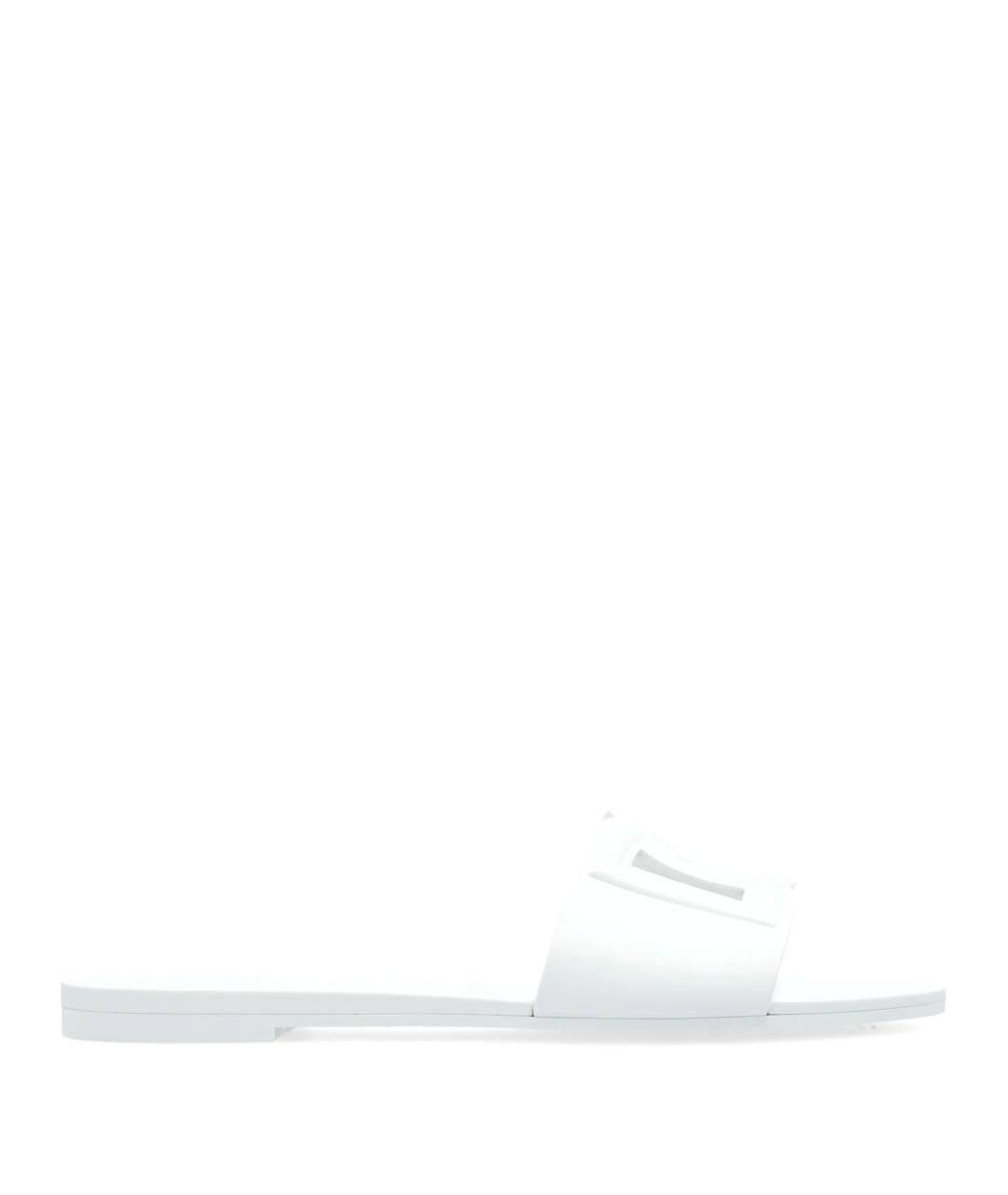 DOLCE&GABBANA Белые шлепанцы, фото 1