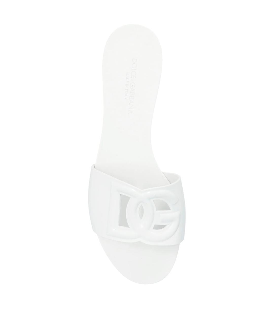 DOLCE&GABBANA Белые шлепанцы, фото 4