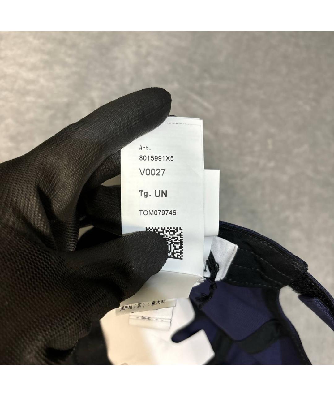 STONE ISLAND Темно-синяя хлопковая кепка/бейсболка, фото 7