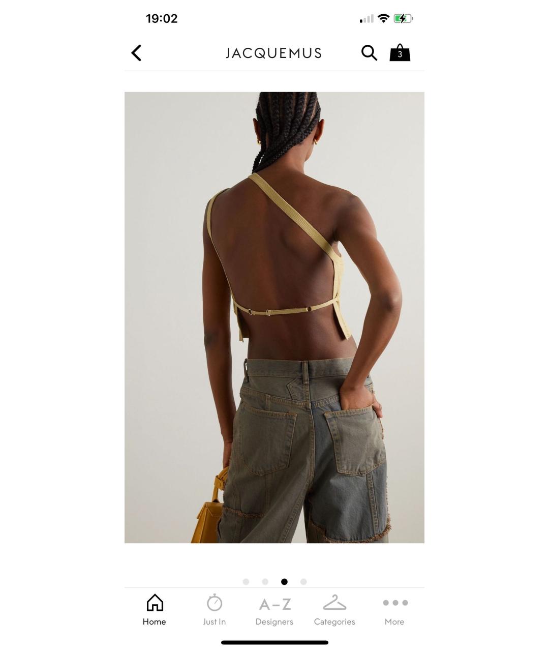 JACQUEMUS Горчичная майка, фото 3