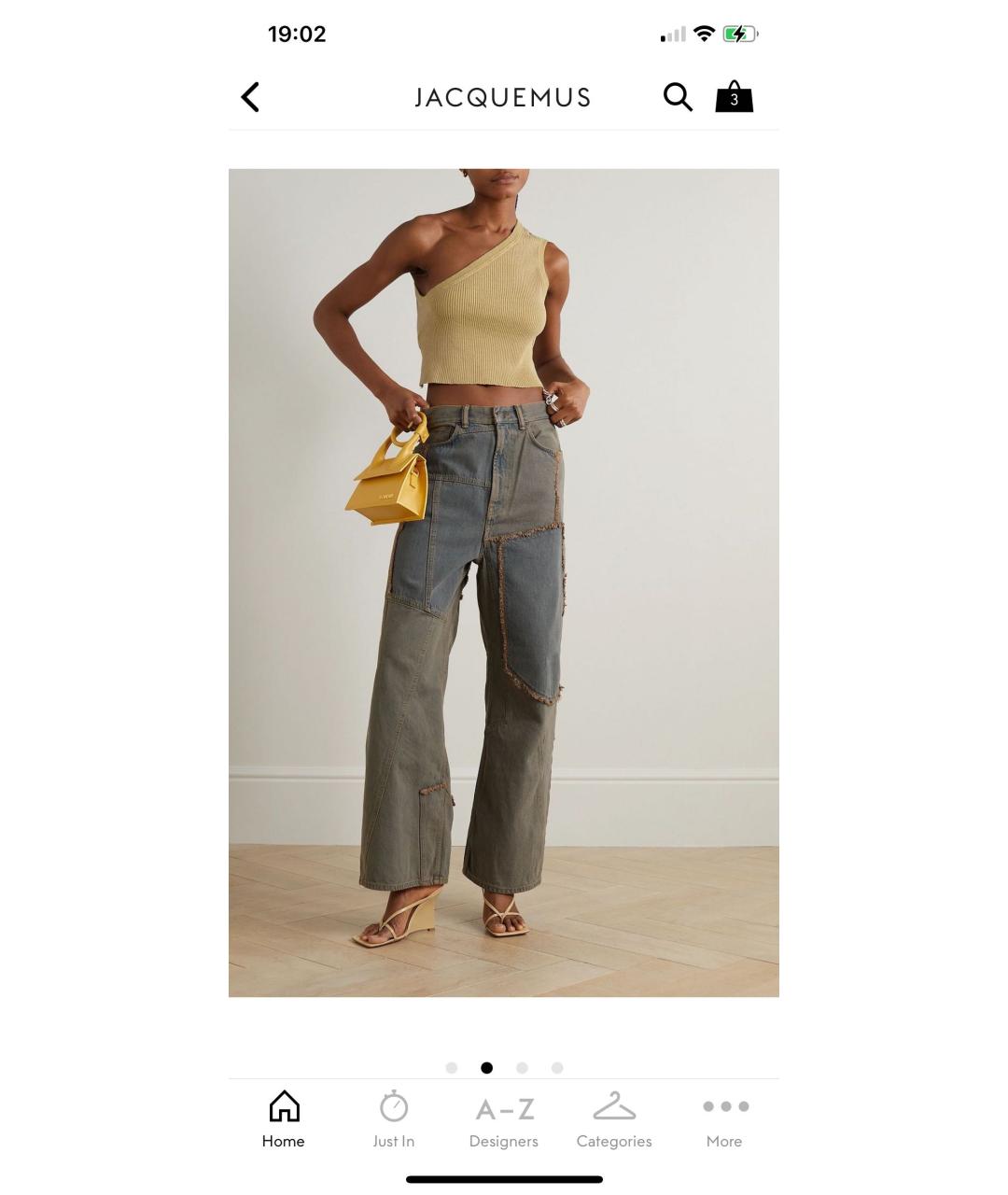 JACQUEMUS Горчичная майка, фото 2