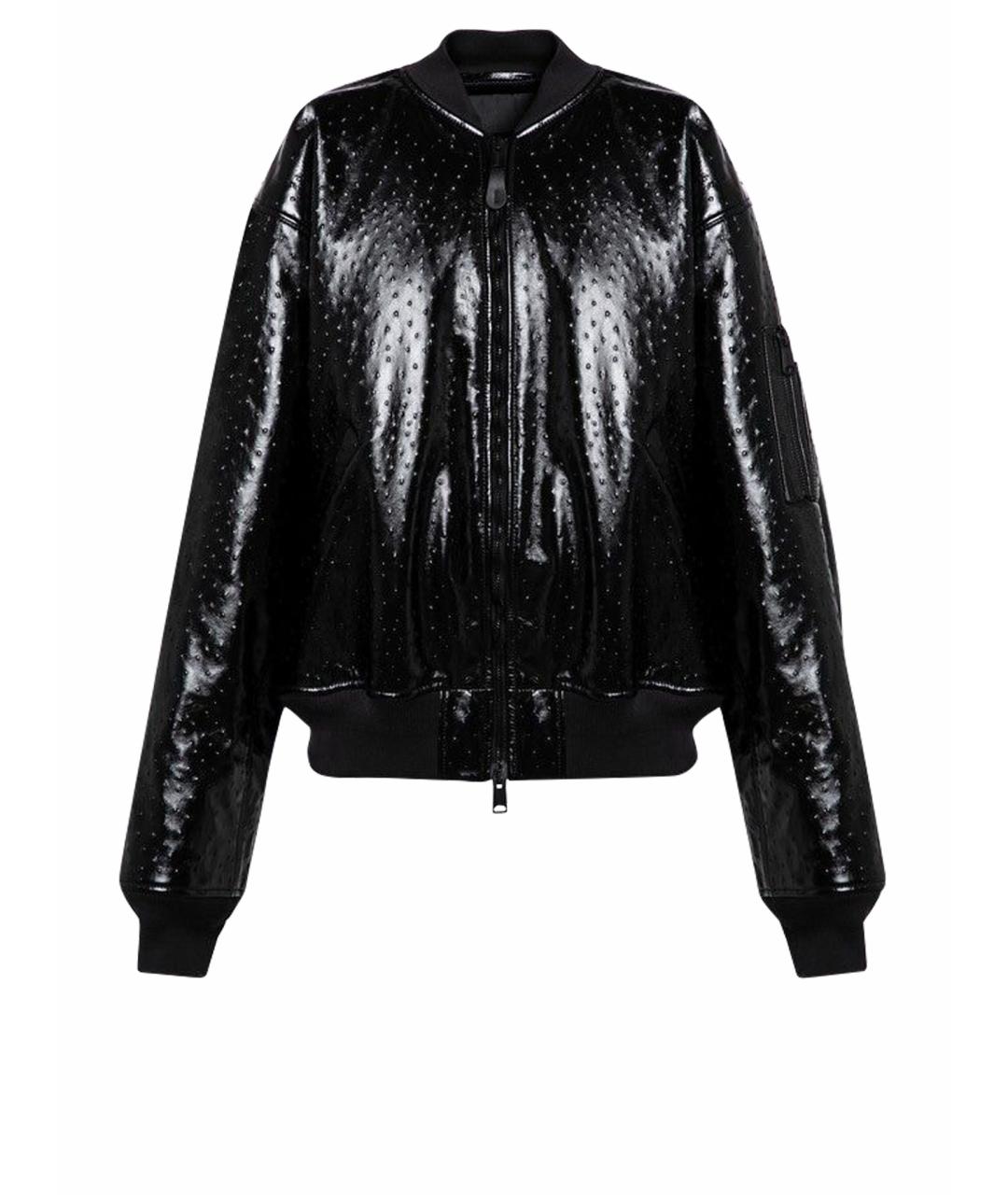 BALENCIAGA Черная кожаная куртка, фото 1