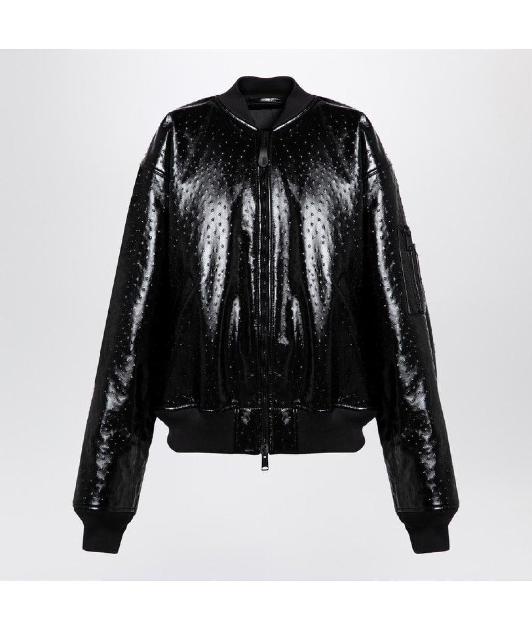 BALENCIAGA Черная кожаная куртка, фото 3