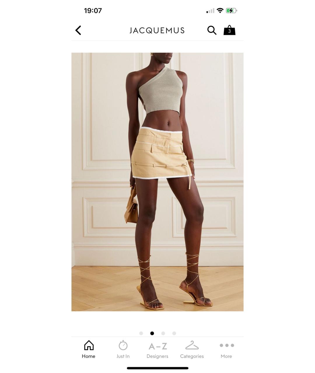 JACQUEMUS Бежевая льняная майка, фото 3