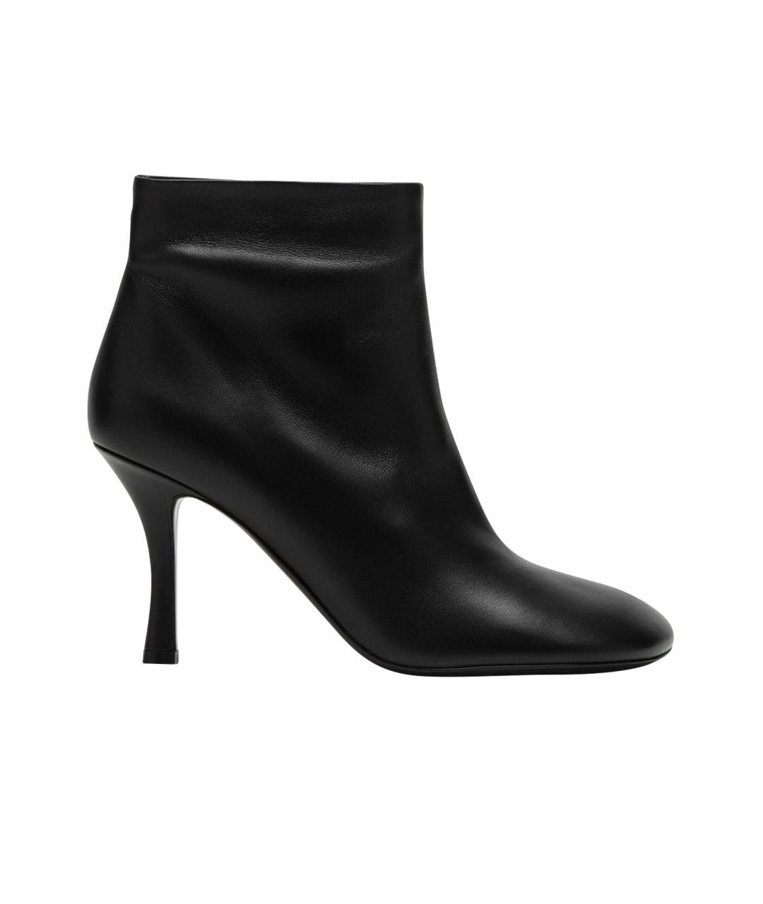 BURBERRY Черные кожаные ботильоны, фото 1